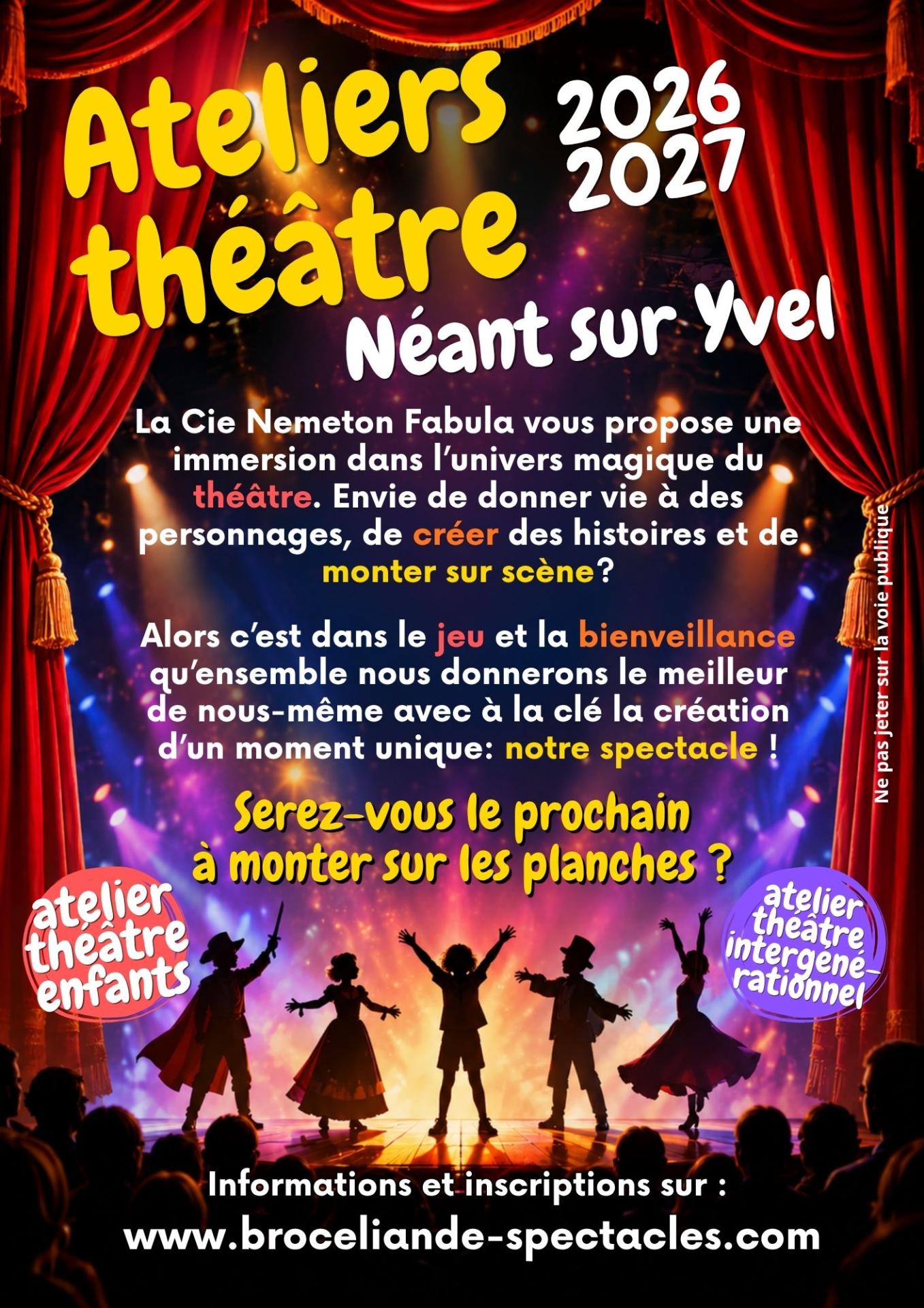 Atelier theatre jeune neant sur yvel ploermel