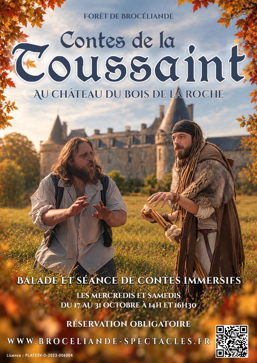 Contes de la toussaint au chateau du bois de la roche broceliande halloween affiche 2026
